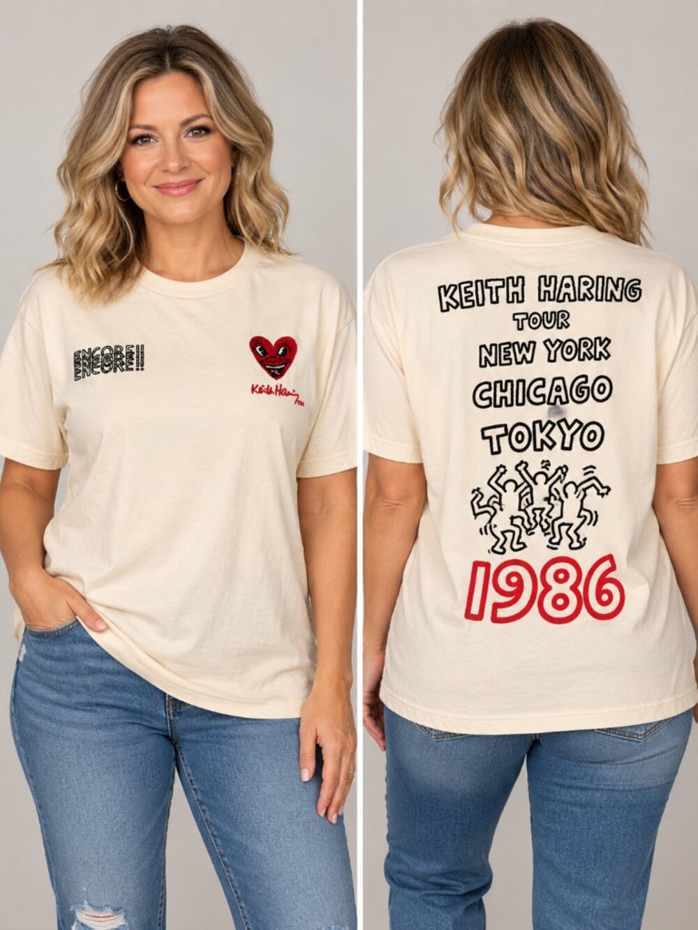 Keith Haring x Shoe Palace Encore 1986 Tour Graphic Tee XL